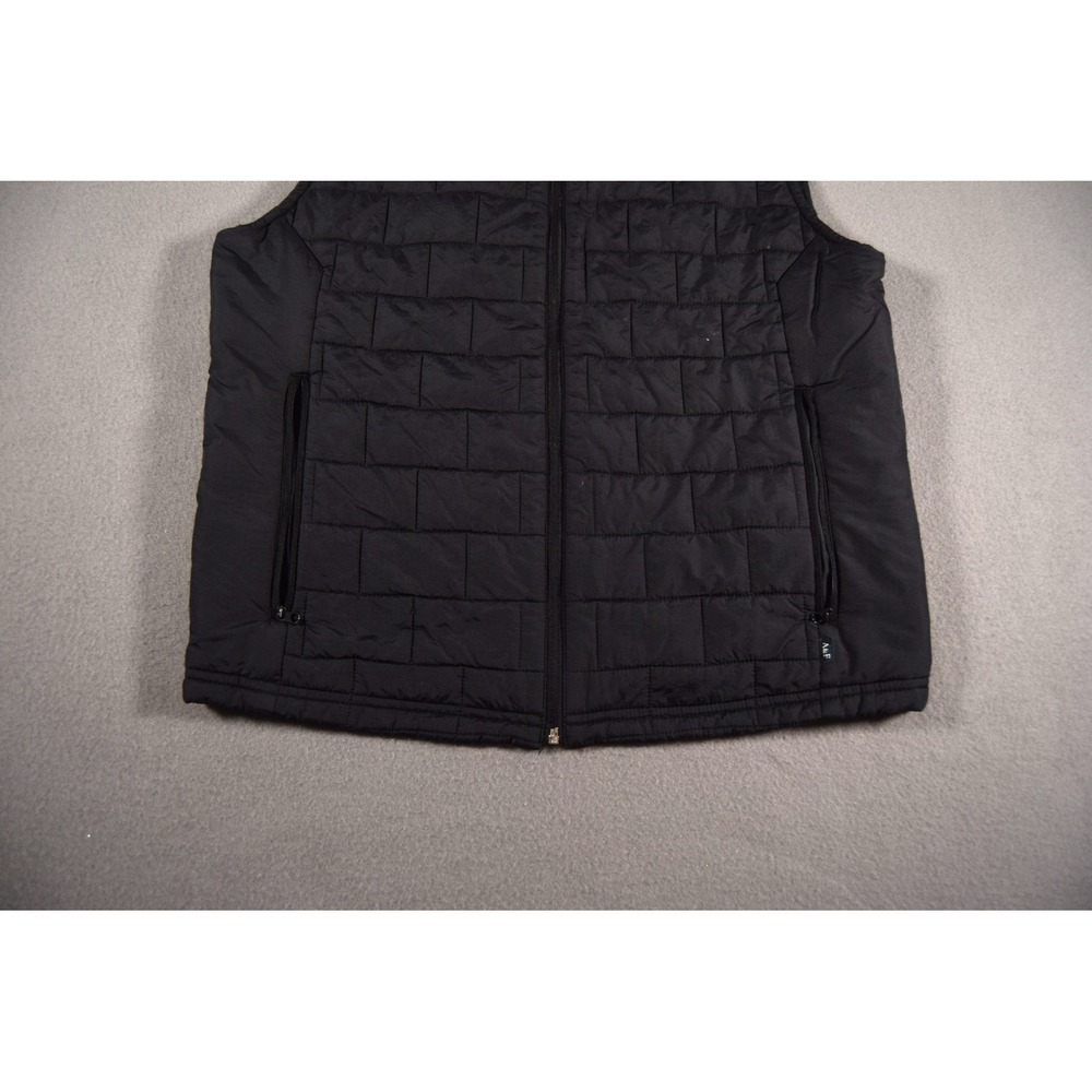 Abercrombie & Fitch Jacket Mens Medium Black Quilted Vest Primaloft Insulated - Picture 2 of 8